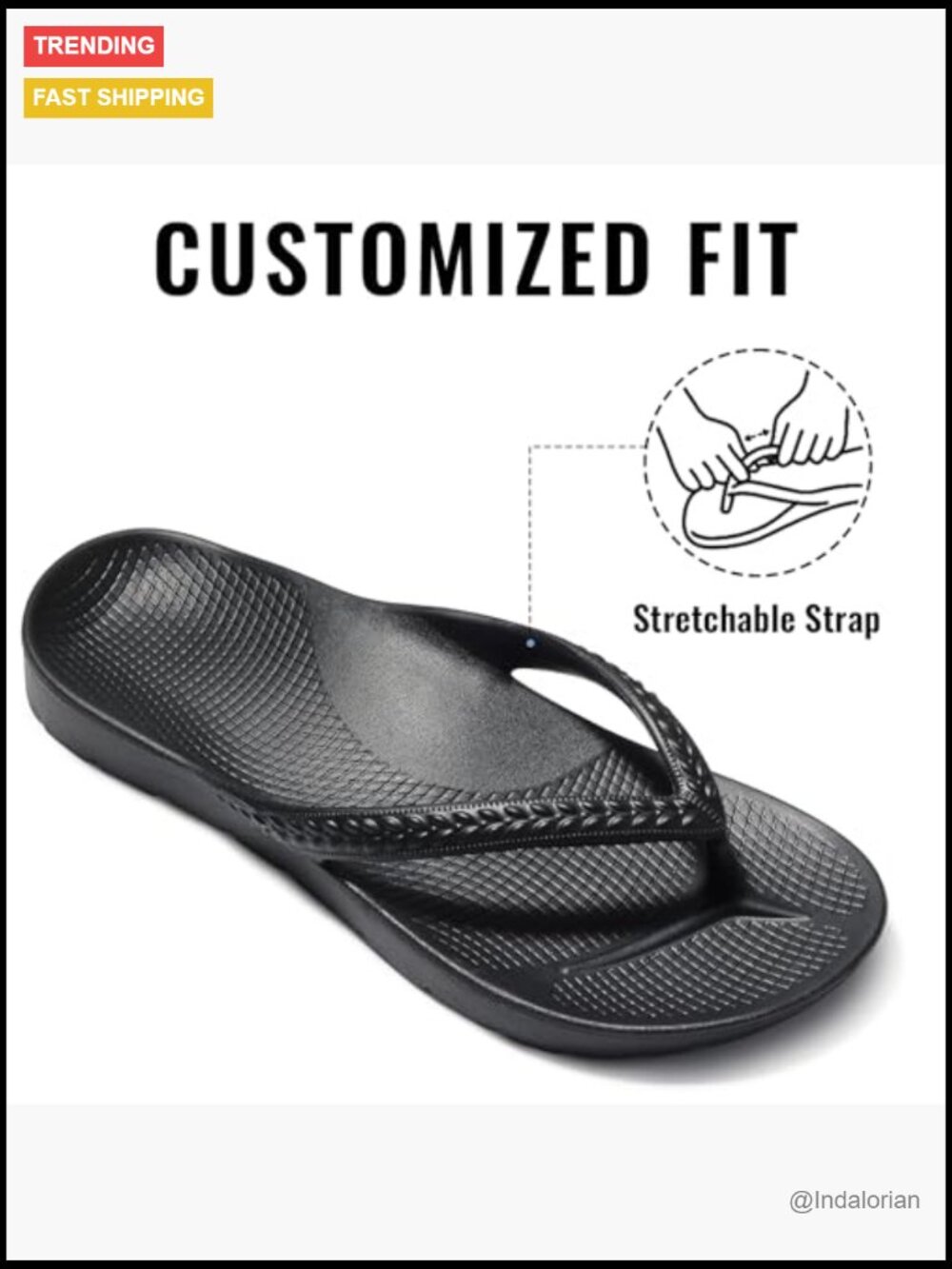 Arch Support Flip Flops for Plantar Fasciitis Orthopedic Thong Sandals - Picture 4 of 7